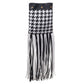 Versace Black And White Leather And Textile Shoulder Bag