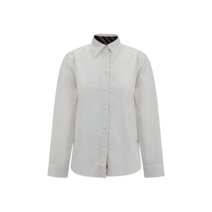 Burberry White Cotton Dress Shirt