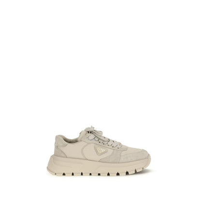 Prada Beige Calf Leather Bos Taurus Athletic Sneakers