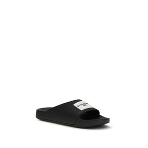 Givenchy Black Rubber Sandals