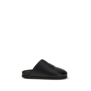 Givenchy Black Calf Leather Bos Taurus Mules