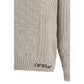 Off-White Beige Cotton Sweatshirt