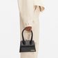 Jacquemus Black  leather Le Chiquito moyen bag