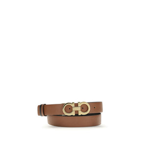 Ferragamo Beige Calf Leather Bos Taurus Regular Belt