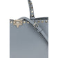 Valentino Garavani Blue Calf Leather Bos Taurus Shoulder Bag