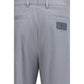 Fendi Gray Cotton Casual Pants