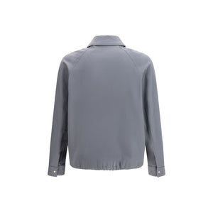 Fendi Gray Cotton Biker Jacket
