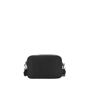 Fendi Black Cotton Shoulder Bag
