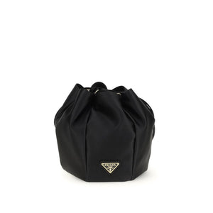 Prada Black Silk Backet Bag