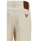 Valentino Garavani Beige Cotton Flared Jeans