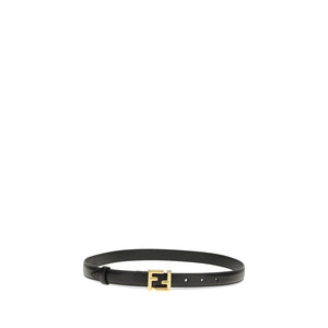 Fendi Black Calf Leather Bos Taurus Regular Belt