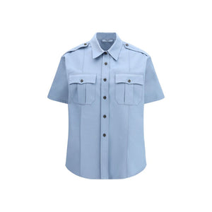 Prada Blue Cotton Shortsleeve Shirt