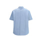 Prada Blue Cotton Shortsleeve Shirt