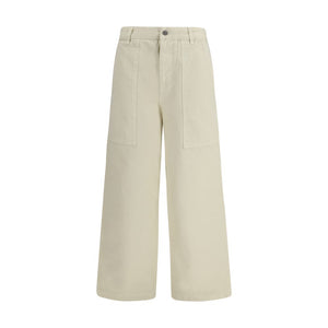 Moncler Beige Cotton Casual Pants