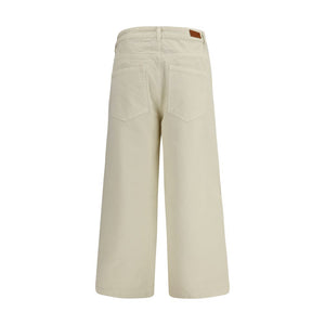 Moncler Beige Cotton Casual Pants