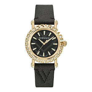 Versace Black Fur Dress Watch