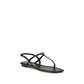 Prada Black Calf Leather Bos Taurus Flip-Flop Sandals