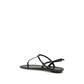 Prada Black Calf Leather Bos Taurus Flip-Flop Sandals