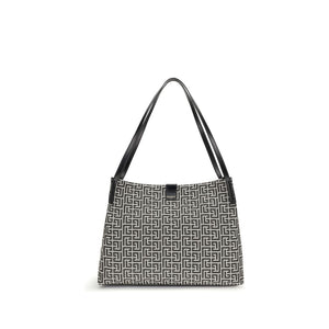 Balmain Black Cotton Shoulder Bag