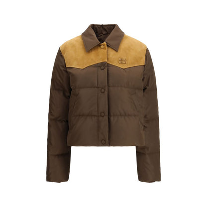 Miu Miu Brown Recycled Polyester Full-Length Jacket