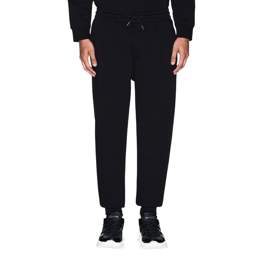 Armani Exchange Bicolor Cotton Joggers Workout Pants side profile  