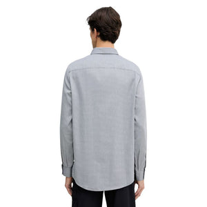 Armani Exchange Black And White Cotton Dress Shirt