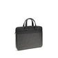 Ferragamo Gray Calf Leather Bos Taurus Briefcase