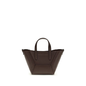 Brunello Cucinelli Bordeaux Calf Leather Bos Taurus Shoulder Bag