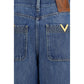 Valentino Garavani Blue Cotton Jeans Denim