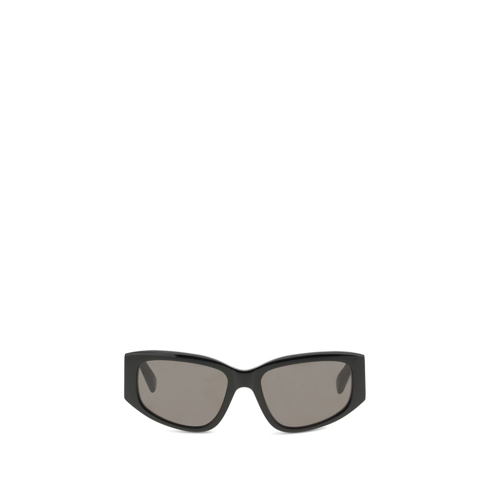 Balenciaga Black Calf Leather Bos Taurus Sunglasses