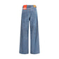Diesel Blue Cotton Relaxed Fit Jeans
