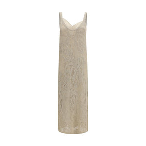 Brunello Cucinelli Beige Linen Casual Dress