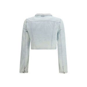 Diesel Blue Cotton Biker Jacket
