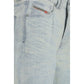Diesel Blue Cotton Straight-Leg Jeans
