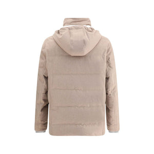 Brunello Cucinelli Beige Cashmere Full-Length Jacket