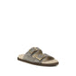 Brunello Cucinelli Gray Calf Leather Bos Taurus Sandals