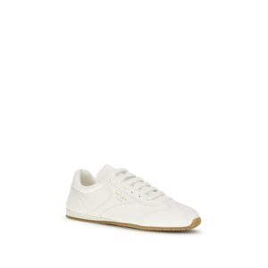 Prada Beige Lamb Ovis Aries Aries Low Top Sneakers