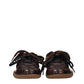 Miu Miu Brown Fabric Low Top Sneakers
