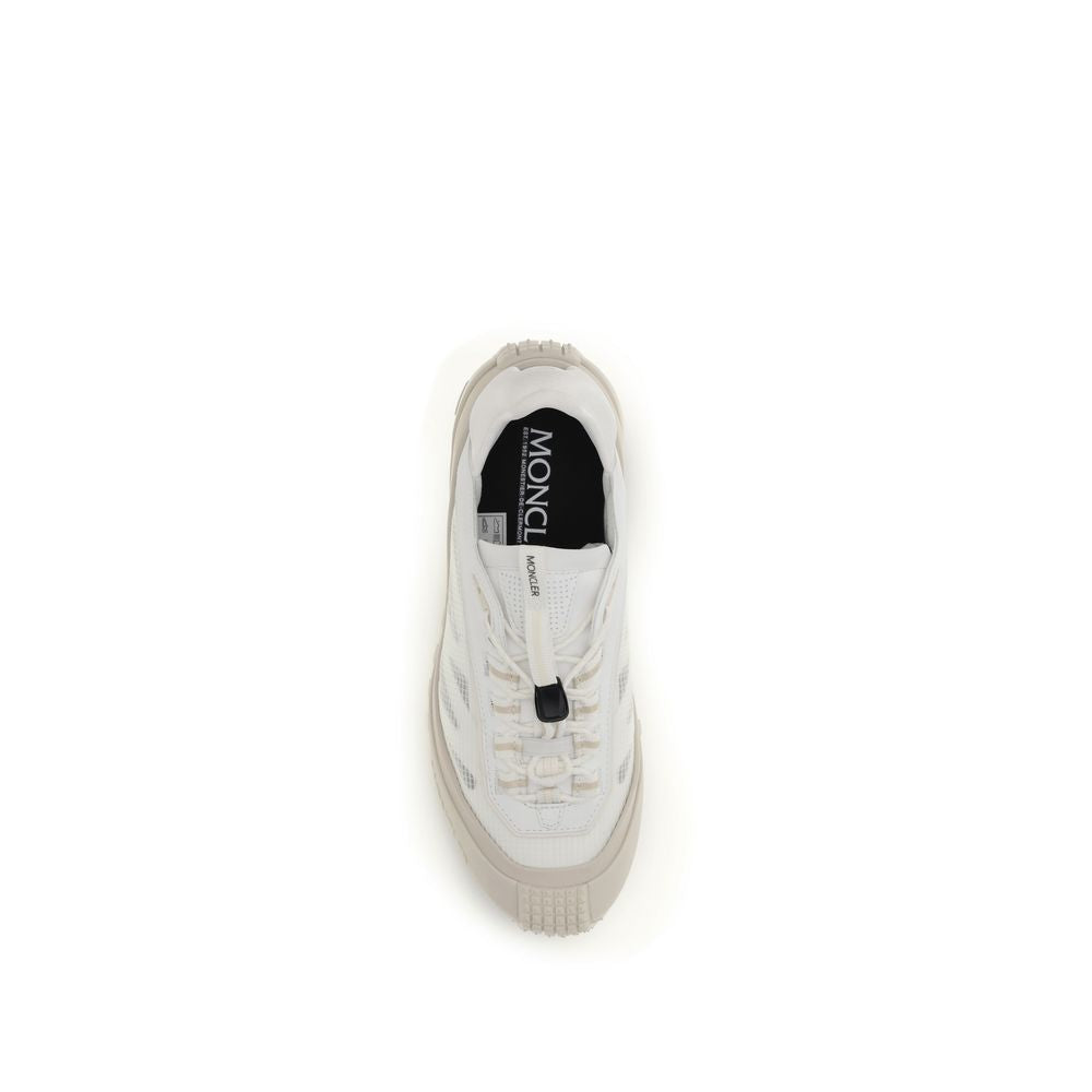 Moncler White Polyester Athletic Sneakers lifestyle styling