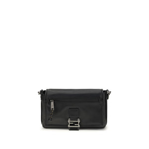Fendi Black Calf Leather Bos Taurus Shoulder Bag