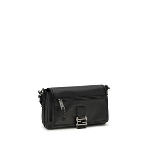 Fendi Black Calf Leather Bos Taurus Shoulder Bag