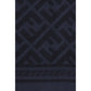 Fendi Blue Fleece Wool Scarf