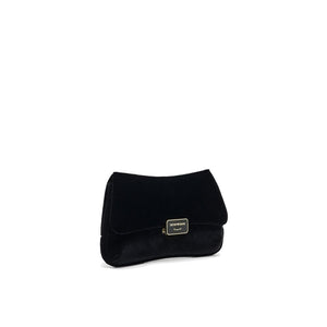 Emporio Armani Black Polyester Clutch Bag texture detail  