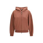 Brunello Cucinelli Brown Cotton Sweatshirt side profile 