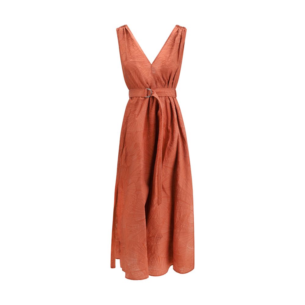 Brunello Cucinelli Multicolor Cotton Casual Dress side profile 