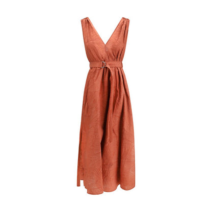 Brunello Cucinelli Multicolor Cotton Casual Dress side profile 