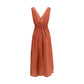  Brunello Cucinelli Multicolor Cotton Casual Dress fabric texture detail  