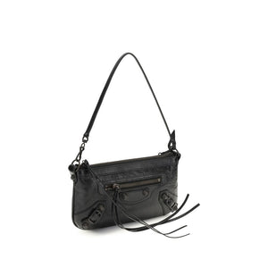 Balenciaga Black Lamb Ovis Aries Aries Shoulder Bag