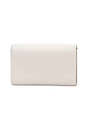 Jimmy Choo White Avenue Leather Shoulder Strap Bag