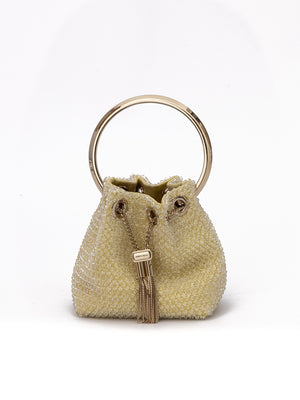 Jimmy Choo Yellow Bon Bon Micro Crystals Bucket